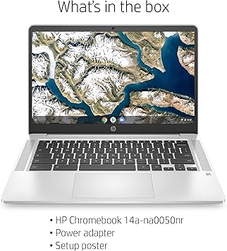 HP Chromebook, 14a-na0050nr, FHD, N4000, 4GB, 32GB, Mineral