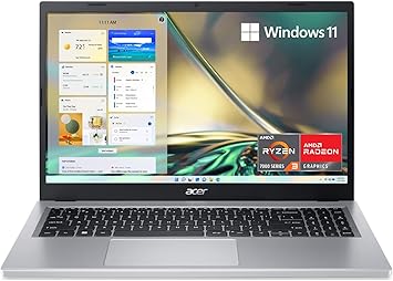 Acer Aspire 3 A315-24P-R7VH, 15.6" FHD 1920x1080 Laptop, AMD Ryzen 3 7320U, Radeon Graphics, 8GB RAM, 128G SSD, Windows 11 in S Mode