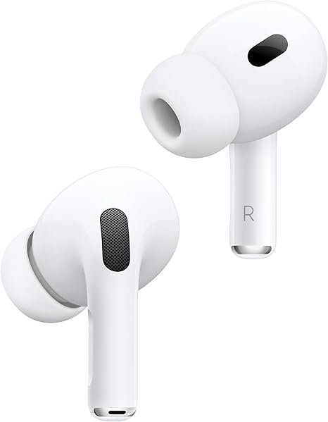 Apple AirPods Pro 2 Wireless Earbuds, Bluetooth Headphones, Active Noise Cancellation, Transparency, Personalized Spatial Audio, High-Fidelity Sound, H2 Chip, USB-C Charging