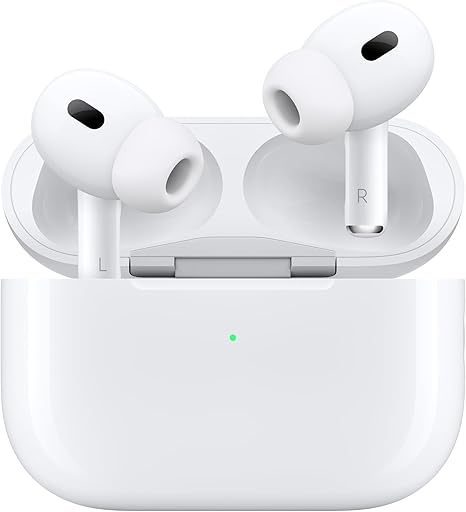 Apple AirPods Pro 2 Wireless Earbuds, Bluetooth Headphones, Active Noise Cancellation, Transparency, Personalized Spatial Audio, High-Fidelity Sound, H2 Chip, USB-C Charging