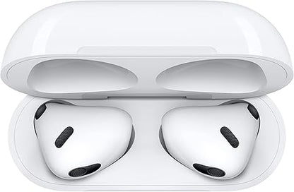 Apple AirPods (3rd Generation) Wireless Ear Buds, Bluetooth Headphones, Personalized Spatial Audio, Sweat and Water Resistant, Lightning Charging Case Included, Up to 30 Hours of Battery Life