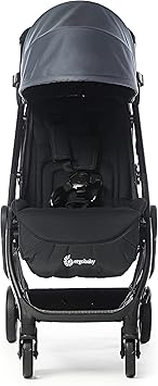 Ergobaby Metro+ Compact Baby Stroller, Lightweight Umbrella Stroller Folds Down for Overhead Airplane Storage (Carries up to 50 lbs), Car Seat Compatible, Slate Grey