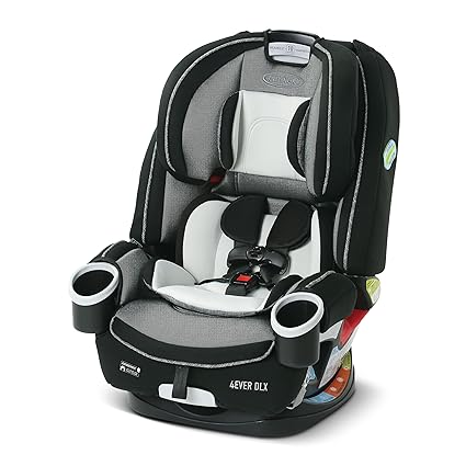 Graco 4Ever DLX 4-in-1 Car Seat, Grey, Infant to Toddler Car Seat, with 10 Years of Use, Rear-facing, Forward-facing and Booster Modes, Safe, Comfortable and Convenient