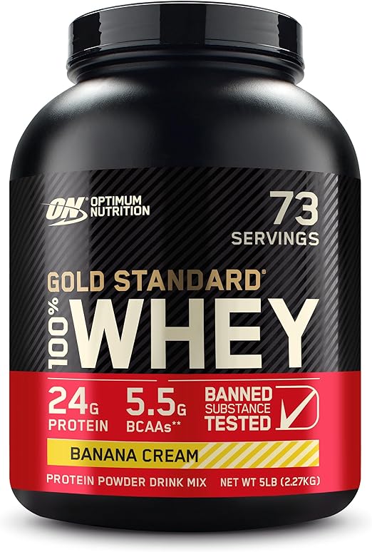 Optimum Nutrition Gold Standard® 100% Whey, Banana Cream, 5 pounds