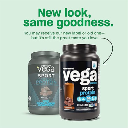 Vega Premium Sport Protein Berry Protein Powder, Vegan, Non GMO, Gluten Free Plant Based Protein Powder Drink Mix, NSF Certified for Sport, 4lb 3 oz