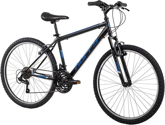 Huffy Stone Mountain Hardtail Mountain Bike for Boys/Girls/Men/Women, 24" Sizes, 6 or 21 Speed Shimano Twist Shifting, Front or Dual Suspension, Comfort Saddle, Sleek Colors