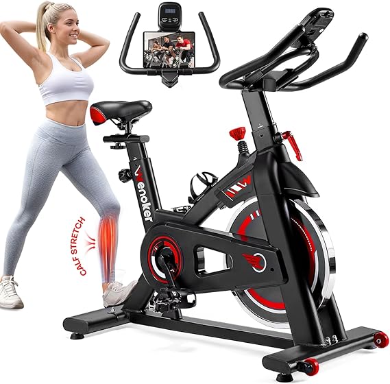 Exercise Bike, WENOKER Indoor Cycling Bike/Stationary Bike for Home, Indoor Bike with Silent Belt Drive, Heavy Flywheel and LCD Monitor for Home Gym Cardio Workout Training