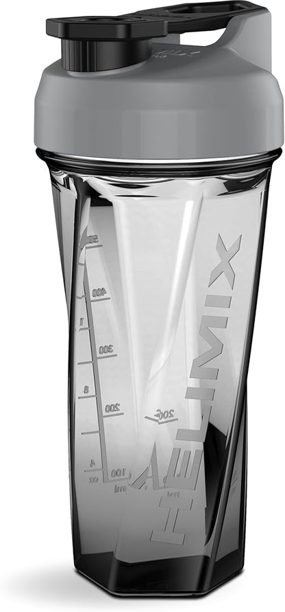 HELIMIX 2.0 Vortex Blender Shaker Bottle Holds upto 28oz | No Blending Ball or Whisk | USA Made | Portable Pre Workout Whey Protein Drink Shaker Cup | Mixes Cocktails Smoothies Shakes | Top Rack Safe