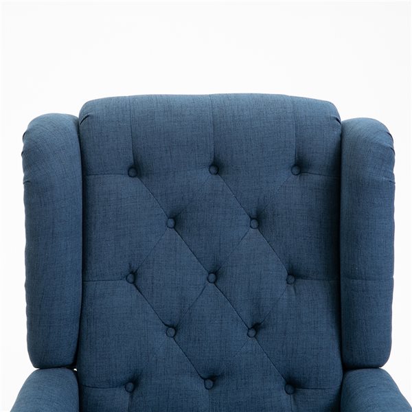 Online Only HomCom Modern Blue Polyester Accent Chair