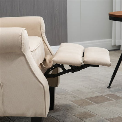 HOMCOM Linen Fabric Massage Recliner Chair