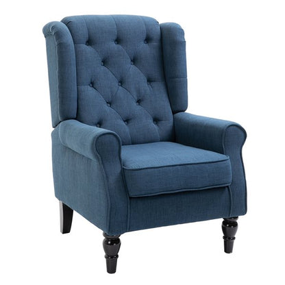 Online Only HomCom Modern Blue Polyester Accent Chair