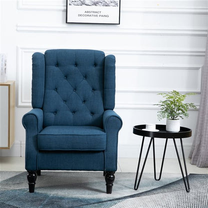 Online Only HomCom Modern Blue Polyester Accent Chair