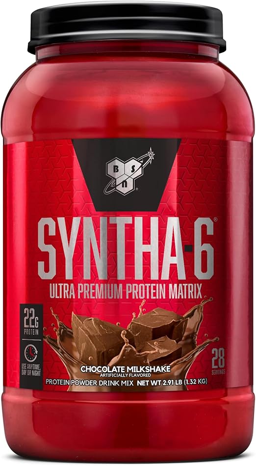 BSN SYNTHA-6 Whey Protein Powder with Micellar Casein, Chocolate Milkshake, Milk Isolate, 97 Servings, 9 pounds,  Chocolate