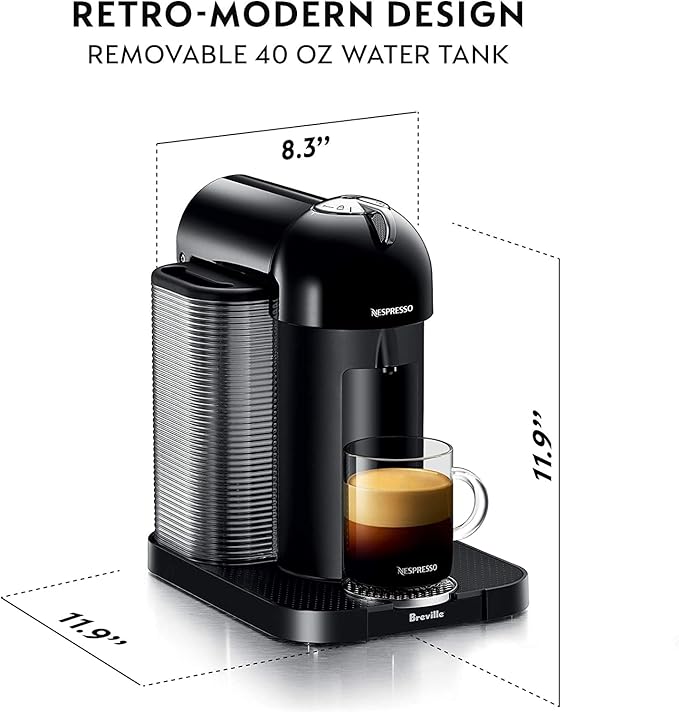 Nespresso Vertuo Coffee and Espresso Machine by Breville - Black - BNV220BLK1BUC1