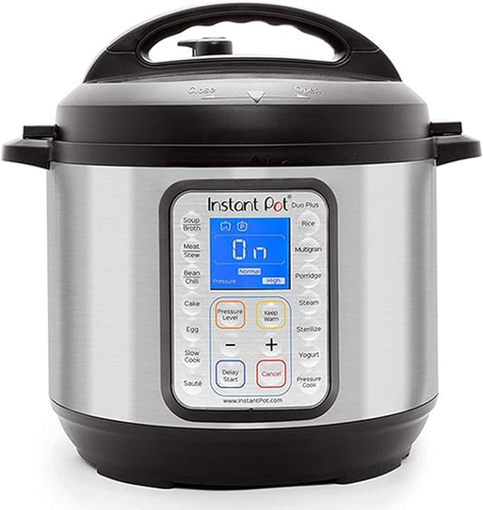 Instant Pot Duo Plus 9-in-1 Electric Pressure Cooker, Slow Cooker, Rice Cooker, Steamer, Sauté, Yogurt Maker, Warmer & Sterilizer, Includes App With Over 800 Recipes, Stainless Steel, 6 Quart