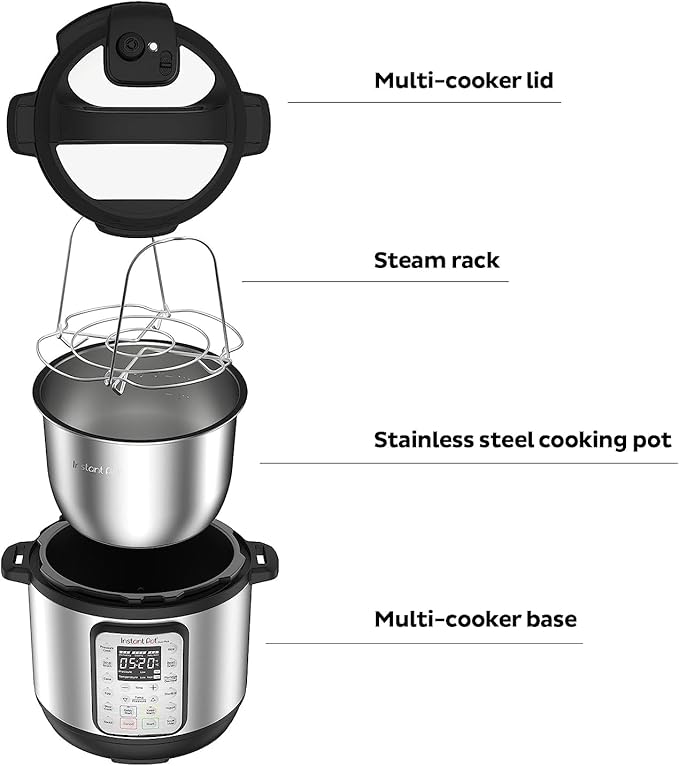 Instant Pot Duo Plus 9-in-1 Electric Pressure Cooker, Slow Cooker, Rice Cooker, Steamer, Sauté, Yogurt Maker, Warmer & Sterilizer, Includes App With Over 800 Recipes, Stainless Steel, 6 Quart
