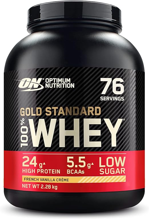 Optimum Nutrition Gold Standard 100% Whey Protein Powder, French Vanilla Crème, 5 Pound