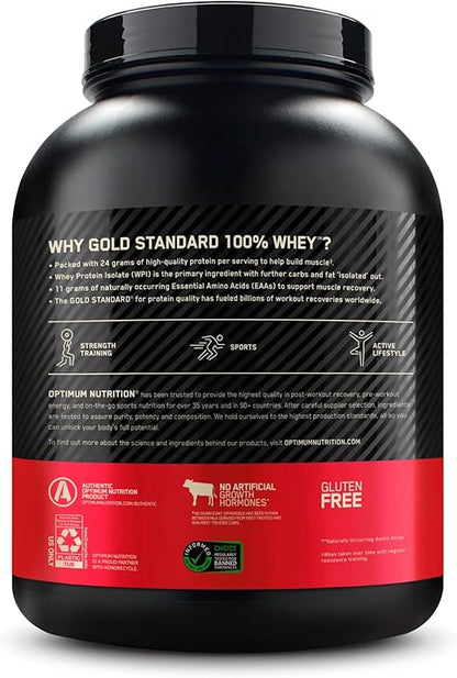 Optimum Nutrition Gold Standard 100% Whey Protein Powder, French Vanilla Crème, 5 Pound