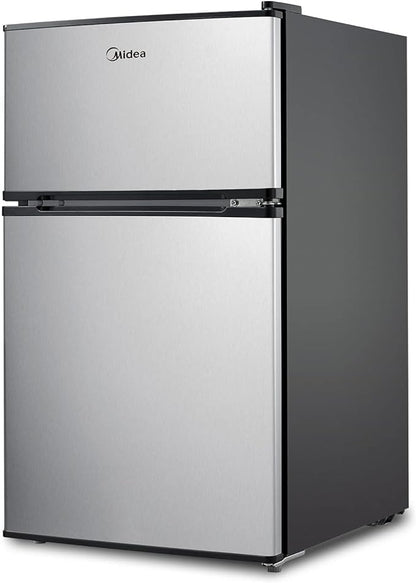 Midea WHD-113FSS1 Compact Refrigerator, 3.1 cu ft, Stainless Steel