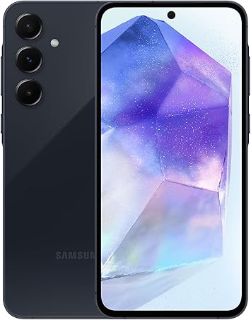 Samsung Galaxy A55 5G 8GB+128GB 6.6" 120Hz Display | Metal Frame | 50 MP Main Camera | Nightography | DualSim | International Version | Unlocked Cellphone (Awesome Navy)