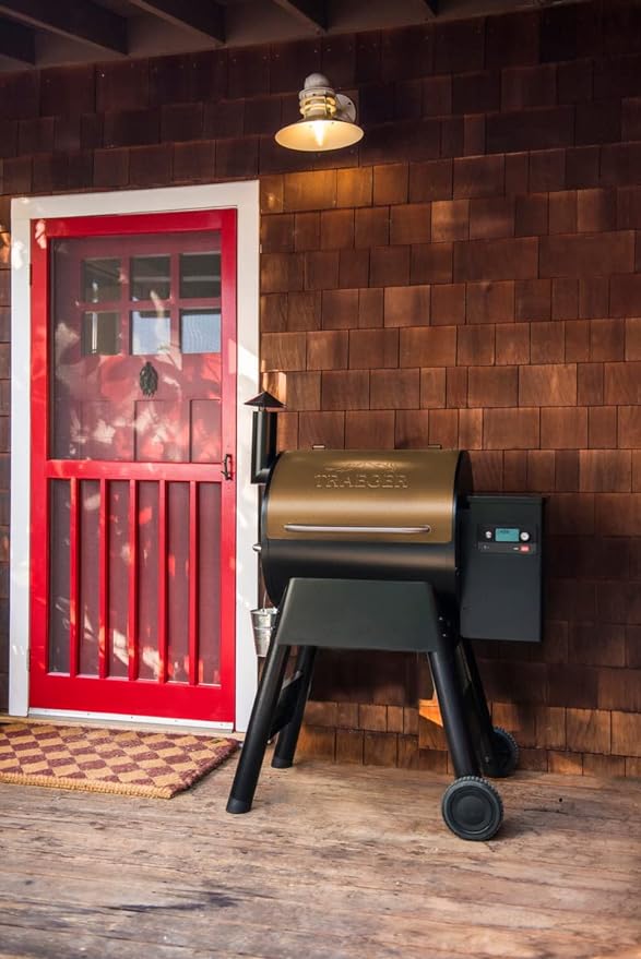 Traeger Grills Pro 575 Electric Wood Pellet Grill and Smoker, Bronze, 572 Square Inches Cook Area, 500 Degree Max Temperature, Meat Probe, 6 in 1 BBQ Grill with WiFi and app connectivity