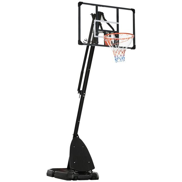 Soozier Height Adjustable Basketball Hoop with Backboard and Weighted Base, 9.6-11.5-ft