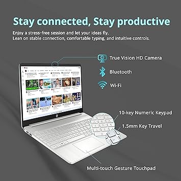 HP 15.6" FHD Business Laptop, Intel Core i5-1135G7, 32GB DDR4 RAM, 1TB PCIe SSD, Intel Iris Xe Graphics, Numpad, Webcam, Wi-Fi 5, Bluetooth, Silver, Win 11 Pro, 32GB Hotface USB Card