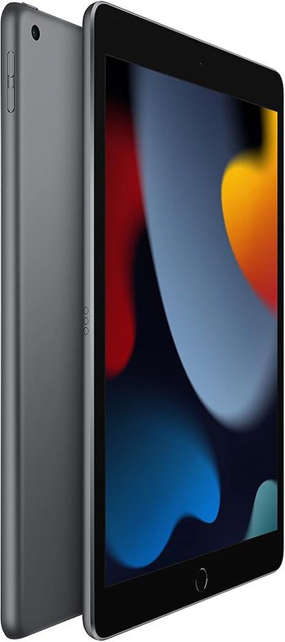 Apple iPad (9th Generation): with A13 Bionic chip, 10.2-inch Retina Display, 64GB, Wi-Fi, 12MP front/8MP Back Camera, Touch ID, All-Day Battery Life – Space Gray