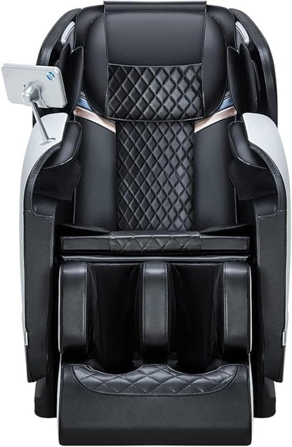 Massage Chair Full Body Recliner - Zero Gravity with Heat and Shiatsu Foot Massage Office Chair LCD Touch Screen Display Bluetooth Speaker Airbags Foot Rollers (White)