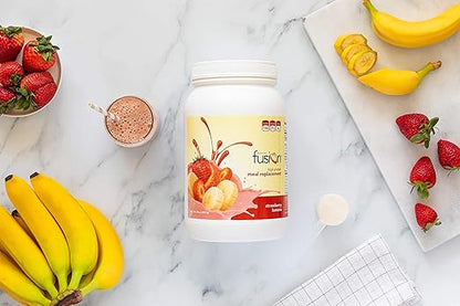 Bariatric Fusion Strawberry Banana Meal Replacement 27g Protein Powder, 21 Serving Tub for Bariatric Surgery Patients Including Gastric Bypass and Sleeve Gastrectomy - No Gluten, Aspartame or Sugar