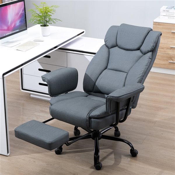 Vinsetto Grey Contemporary Adjustable Height Swivel Office Chair