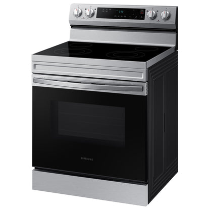 Samsung 6.3 cu ft Stainless Steel Wi-Fi Connectivity Free-Standing Electric Range with Ceramic Glass Cooktop