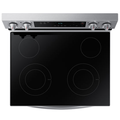 Samsung 6.3 cu ft Stainless Steel Wi-Fi Connectivity Free-Standing Electric Range with Ceramic Glass Cooktop