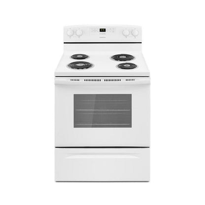 Amana 30-in Freestanding 4-Coil Electric Range Touch Controls White