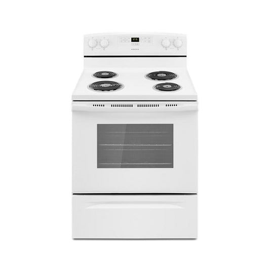 Amana 30-in Freestanding 4-Coil Electric Range Touch Controls White