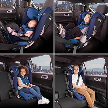 Diono Radian 3RXT SafePlus, 4-in-1 Convertible Car Seat, Rear and Forward Facing, SafePlus Engineering, 3 Stage Infant Protection, 10 Years 1 Car Seat, Slim Fit 3 Across, Blue Sky