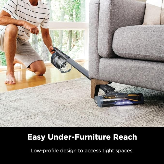 Shark IX141 Pet Cordless Stick Vacuum with XL Dust Cup, LED Headlights, Removable Handheld, Crevice Tool & Pet Multi-Tool, 40min Runtime, Grey/Iris