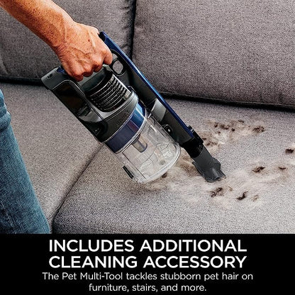 Shark IX141 Pet Cordless Stick Vacuum with XL Dust Cup, LED Headlights, Removable Handheld, Crevice Tool & Pet Multi-Tool, 40min Runtime, Grey/Iris