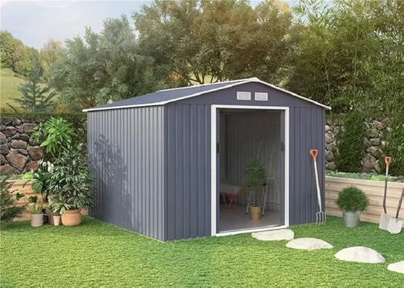 RELYARD 6X8 Metal Outdoor Storage Garden SHED