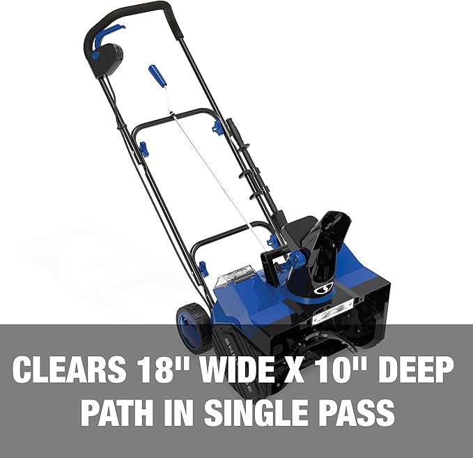 Snow Joe 24-Volt IONMAX Cordless Snow Blower (18-Inch Width, Standard Kit (w/2 x 4-Amp Batteries)) Includes batteries and charger