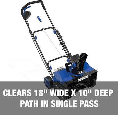 Snow Joe 24-Volt IONMAX Cordless Snow Blower (18-Inch Width, Standard Kit (w/2 x 4-Amp Batteries)) Includes batteries and charger