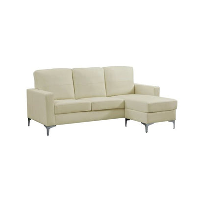 Urban Cali Del Mar 78.74-in Wide Faux Leather Sectional Sofa with Reversible Chaise