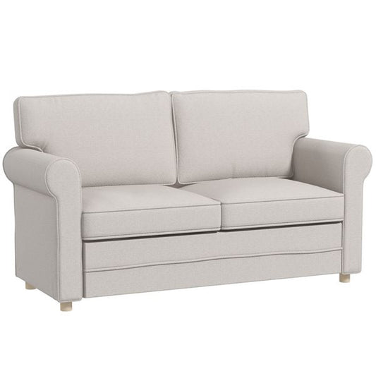 HomCom 59-in Light Grey Loveseat Sofa