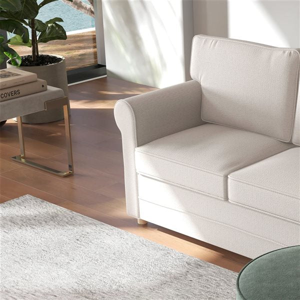 HomCom 59-in Light Grey Loveseat Sofa