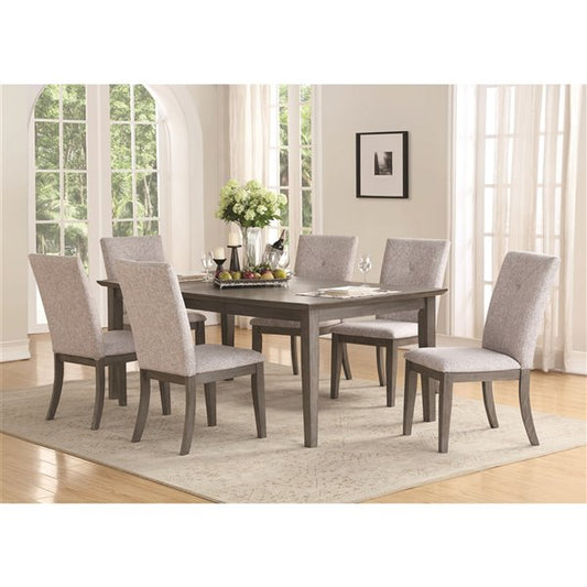 HomeTrend Felicity Rectangular Extending Dining Table - Wood Veneer - Dark Grey