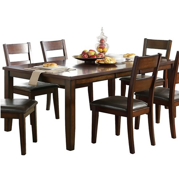 HomeTrend Mantello Rectangular Extending Dining Table - Wood Veneer - Cherry