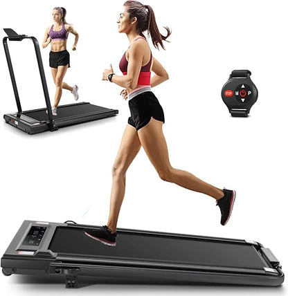 ANCHEER Treadmills with Incline, 4 in 1 Foldable Treadmill with LED Touch Screen, Under Desk Treadmill, 2.5HP Powerful Walking Treadmill for Home Gym Office with Remote, No Assembly Needed