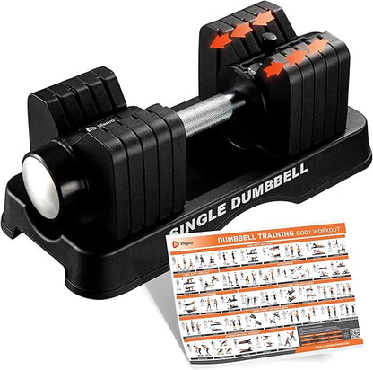 Lifepro Adjustable Dumbbells Set/Single - 15lb 43lb 55lb 90lb 25 lb Dumbbell Sets with Rack - Quick Adjust, Secure Grip weights dumbbells set - Compact Hand Weights for Women/Men at Home Gym