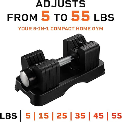 Lifepro Adjustable Dumbbells Set/Single - 15lb 43lb 55lb 90lb 25 lb Dumbbell Sets with Rack - Quick Adjust, Secure Grip weights dumbbells set - Compact Hand Weights for Women/Men at Home Gym