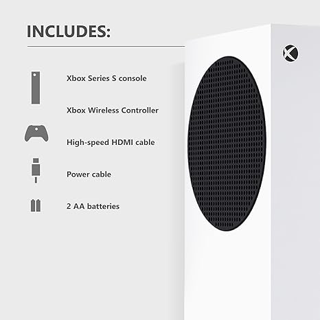 Xbox Series S 512GB SSD Console - Includes Xbox Wireless Controller - Up to 120 frames per second - 10GB RAM 512GB SSD - Experience high dynamic range - Xbox Velocity Architecture